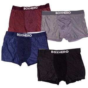 NEW Boxhero Mens Boxer Briefs 4 Pack Multicolor Bamboo Stretch Underwear Size XL
